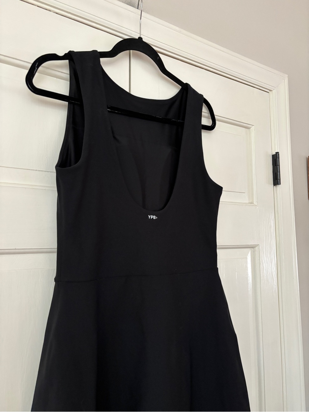Abercrombie & Fitch YPB SculptLUX Solid Black Mini Dress Tennis Prep Size Large - Picture 7 of 12